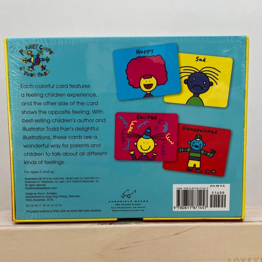 LOVEVERY Wooden Emotion Dolls & Feelings Flashcards